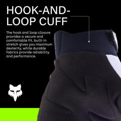 Fox Racing Dirtpaw cuff closure showing neoprene strap for secure fit