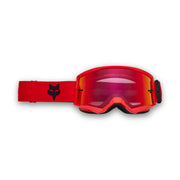 Fox Racing main goggles front view showing wide viewport and bright color benefits