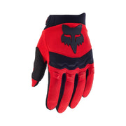 Fox Racing Youth Dirtpaw gloves front view showing fit and branding for secure control
