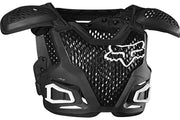 Fox Racing chest guard front view showing CE-certified protection and secure fit