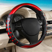 FOXSTAR front view of red race wheel cover showing sporty look and protection
