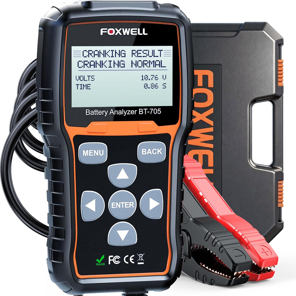 FOXWELL BT705 front view showing display and controls for easy diagnostics