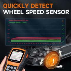 FOXWELL NT630 Plus activating ABS auto-bleed on a brake caliper, speeds air removal
