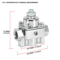 FQRANBO gauge closeup with 1 PSI increments for precise pressure tuning