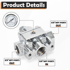FQRANBO adjustment knob detail enabling easy, repeatable pressure control