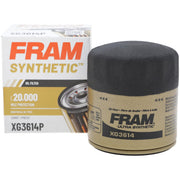 FRAM filter front view showing label and threaded base for correct fit