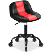 FreekyFit front view of red rolling stool showing ergonomic shape and mobility benefits