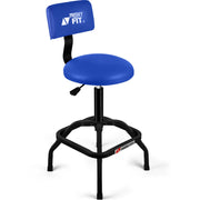 FreekyFit front view of stool showing sturdy frame and padded seat for comfort