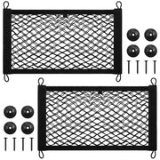 Frienda front view of two nets with included hooks and screws, shows compact kit benefit