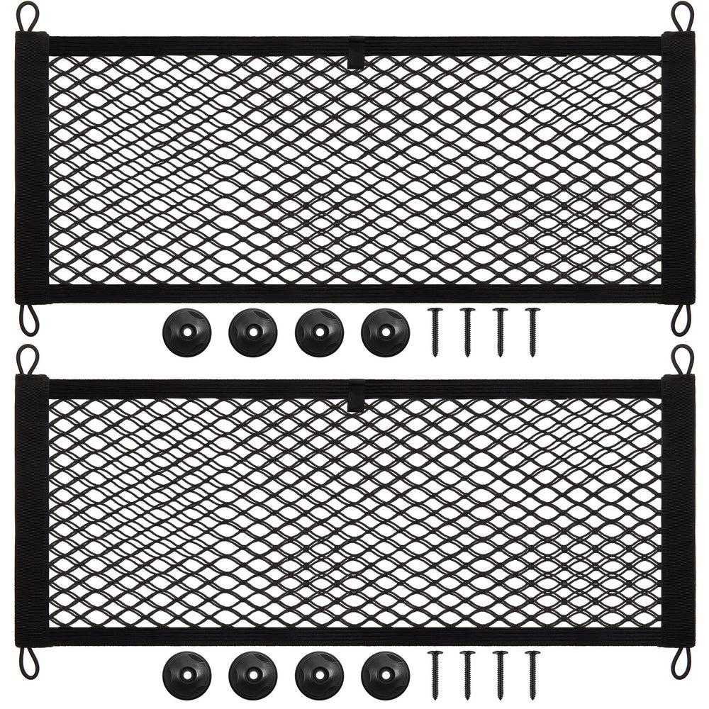 Frienda front packaging showing two nets and included hardware for organized storage