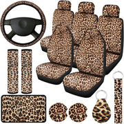 Frienda front seat cover leopard protecting seats and adding style