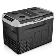 Frigidaire front view of compact 21qt fridge freezer showing size and portability benefits