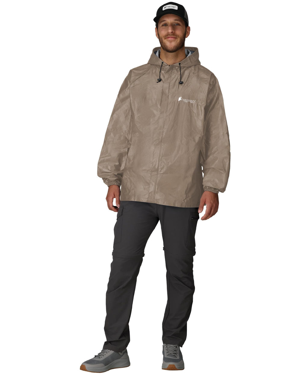 FROGG TOGGS jacket front view showing waterproof protection and light weight