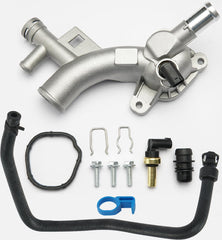 FRONEZER front view of complete coolant outlet kit showing assembled parts and benefit quick replacement