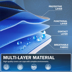 FSGRICH elastic hem and windproof strap detail for secure fit