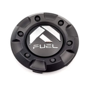 FUEL OFF-ROAD matte black center cap front view showing clean styling and instant visual upgrade