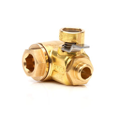 Fumoto F-107SX rotated orientation close-up enabling ideal flow