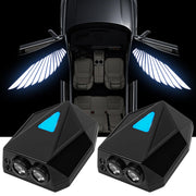 FUNGORGT front-mounted projector on car door showing clean installation and added style