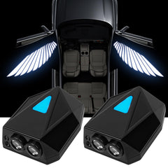 FUNGORGT front-mounted projector on car door showing clean installation and added style