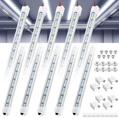 Funtery front view of all eight LED bars with accessories showing kit completeness