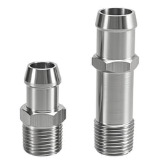 FUSCH front view of two stainless fittings showing durable finish and fit benefit