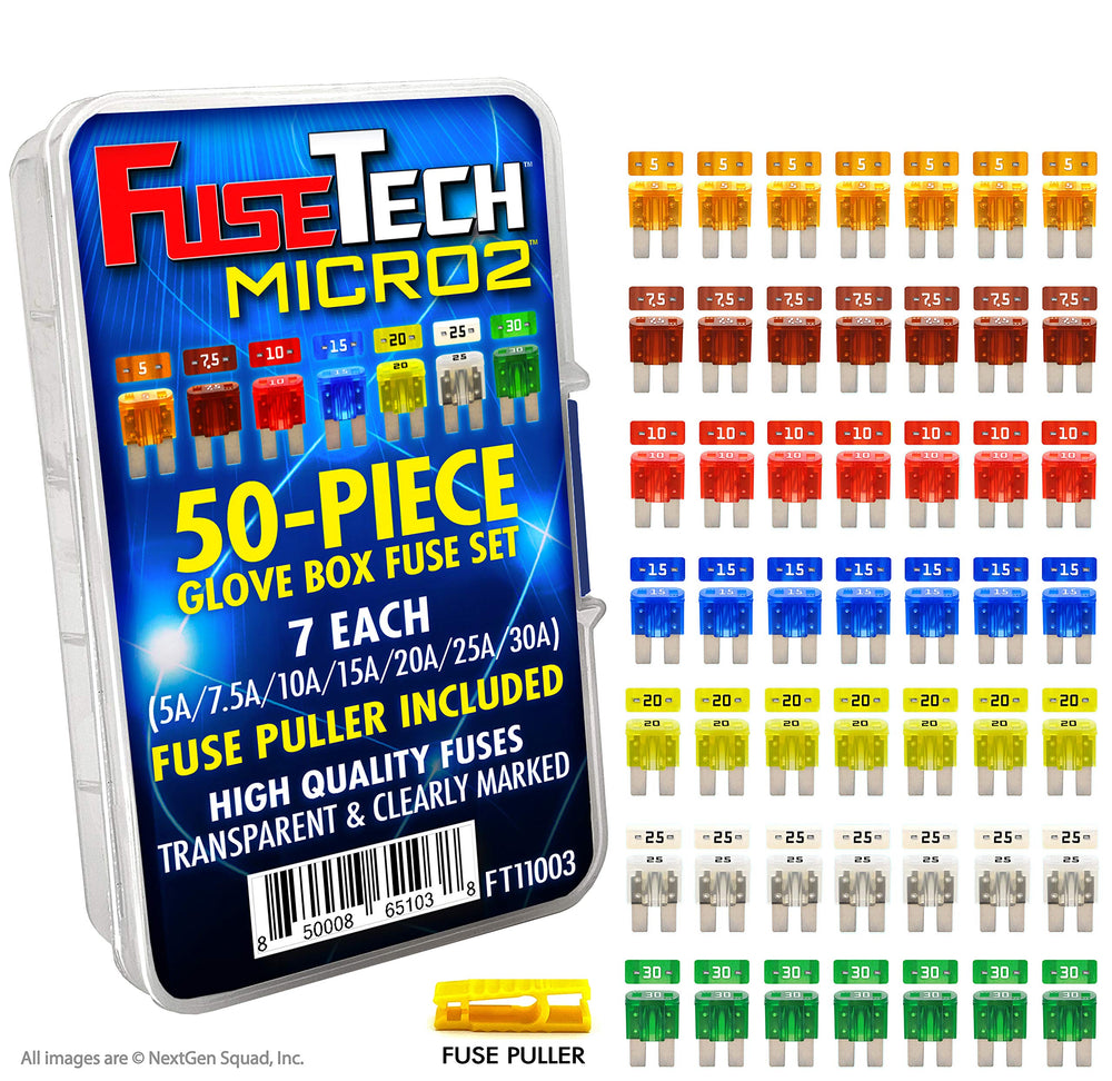 FuseTech front packaging showing full 50-piece kit and storage convenience