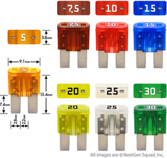 FuseTech fuse puller with assorted fuses demonstrating safe removal benefit
