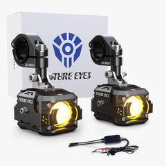 Future Eyes F150 front view showing compact LED housing and focused beam benefit