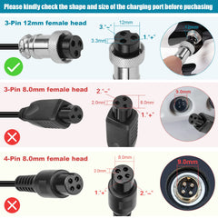 Futurebatt charger cable and AC plug demonstrating compact, travel-ready size