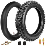 FVRITO front view of 90/100-14 tyre showing knobby tread for improved traction