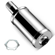 FVRITO front view showing full muffler and clean chrome finish benefits noise reduction