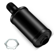 FVRITO muffler front view showing compact design and noise reduction benefit