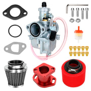 FVRITO VM22 carburetor front view showing precise fit and smoother airflow