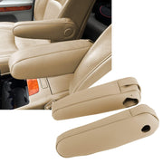 FZJDSD front view beige armrest cover showing clean fit and renewal benefit