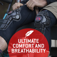 G-Form Pro-X3 side profile on rider demonstrating secure fit