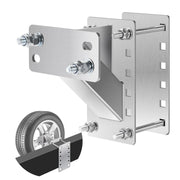 GADFISH front view of stainless steel spare tire carrier showing universal fit benefit