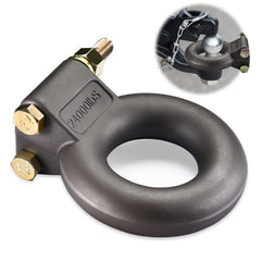 GADFISH front view of forged steel lunette ring showing overall shape and mounting benefit