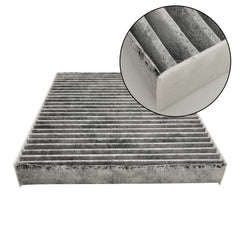 GaeaAuto cabin filter close-up of pleated media, improves interior air quality