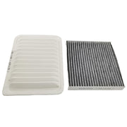 GaeaAuto front packaging showing engine and cabin filter kit for quick identification and easy purchase