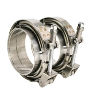 GaeaAuto front view of assembled V-band clamp showing quick-release and secure seal