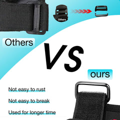GAIZON Velcro and metal buckle detail showing secure fasten benefit
