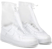 Galashield clear overshoes front view showing full coverage and visibility benefit