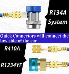 GallopMax R134A and R1234YF couplers arranged to prevent wrong connections