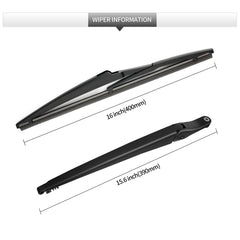 GARDIMU rear wiper arm closeup showing rust-resistant finish and durability