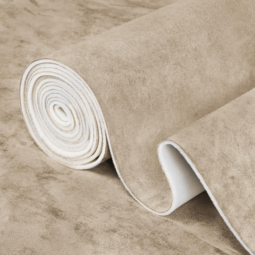 Garifon beige suede front roll showing smooth finish and luxurious look