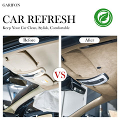 Garifon installed headliner in car interior showing quieter cabin benefit