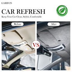 Garifon installed headliner in car demonstrating improved cabin look and quieting benefit