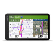 Garmin dēzl OTR720 front display showing truck route and clear readout benefit