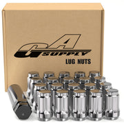 GAsupply front packaging showing 20 chrome lug nuts and key, tidy storage benefit
