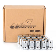 GAsupply front packaging showing 20 chrome lug nuts and organized box, protective storage benefit